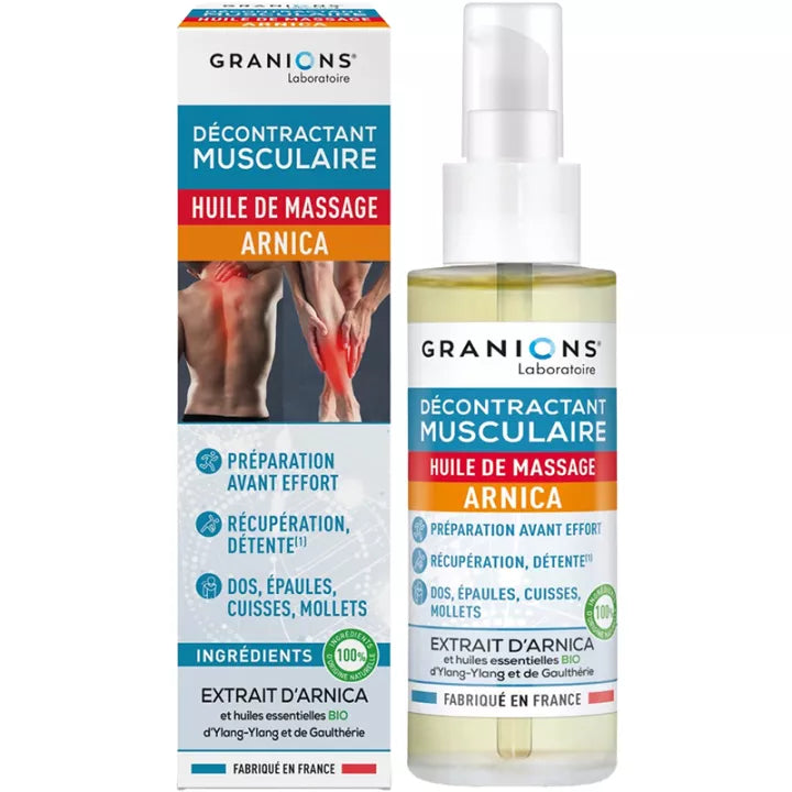 Granions Décontractant Musculaire Huile de Massage Arnica 100 ml