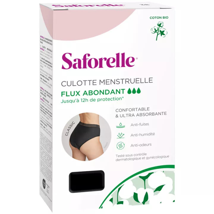 Saforelle Culotte Menstruelle Coton Flux Abondant