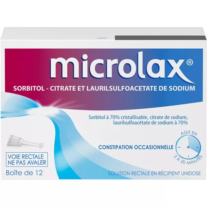 Microlax Solution Rectale Unidoses x12