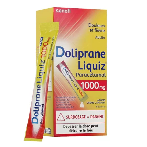 DOLIPRANELIQUIZ 1 000MG SACHET 8