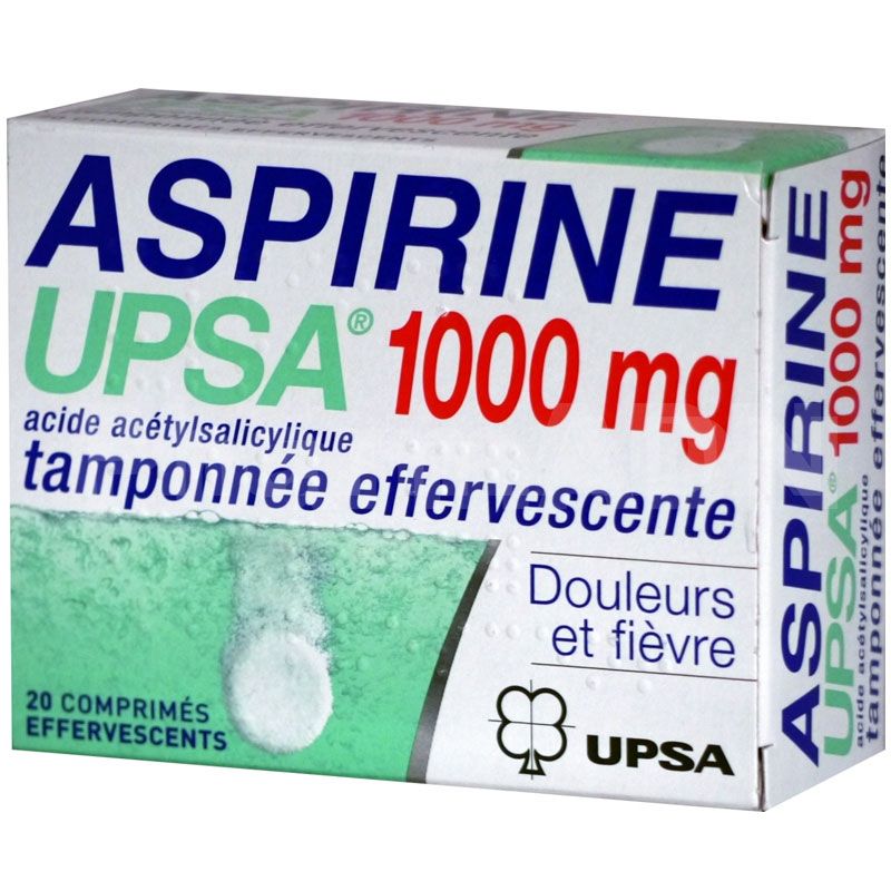 ASPIRINE 1 000MG UPSA CPR EFF 20