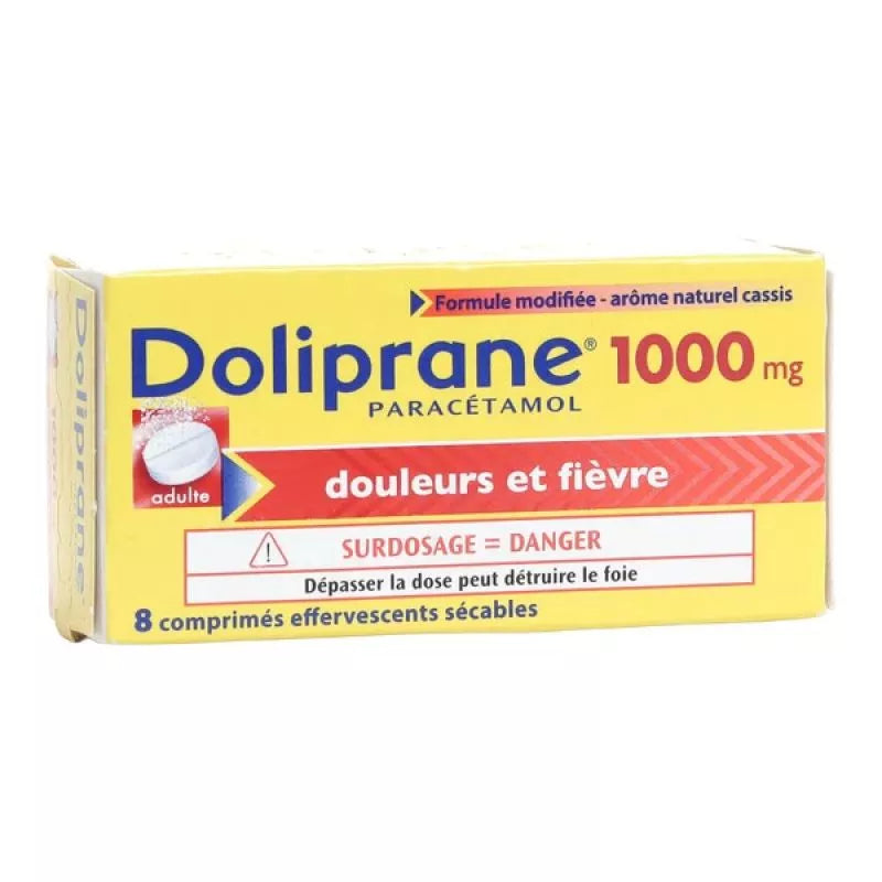 DOLIPRANE 1 000MG CPR EFF SEC 8