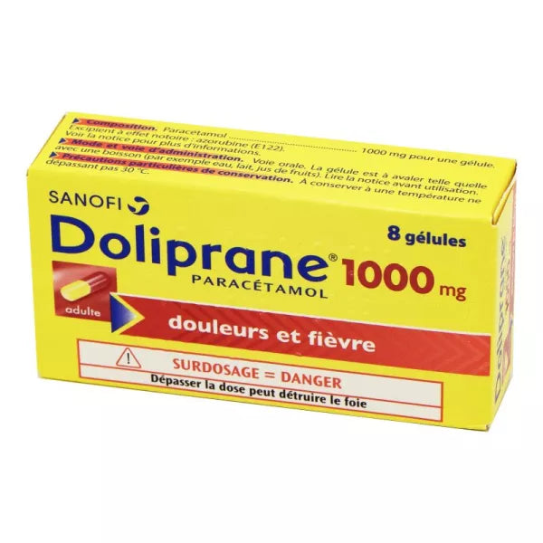 DOLIPRANE 1 000MG GELULE 8