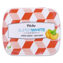 Superwhite Mini Mints Pastilles Pêche – 50 pastilles