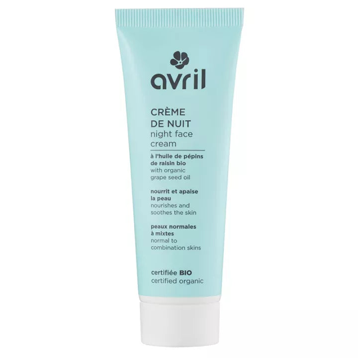 Avril Crème de Nuit Bio Peaux Normales à Mixtes – 50 ml