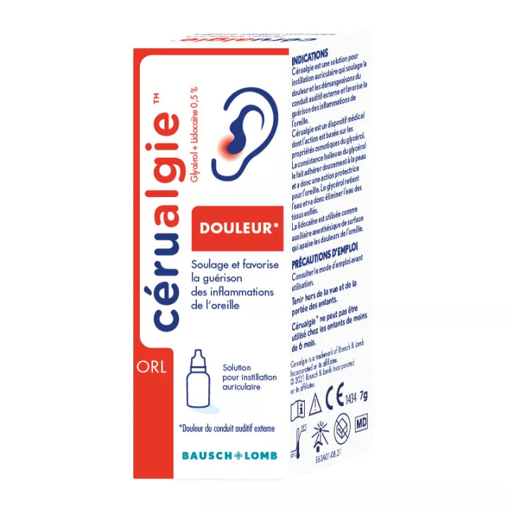 Cérualgie Gouttes Auriculaires Douleur 7 g