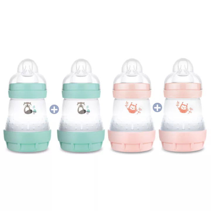 MAM Biberon Easy Start Anti-Colique T1 160 ml Lot de 2 Lilas et Sable