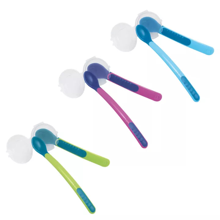 MAM Cuillère Thermosensible avec Étui de Protection x2