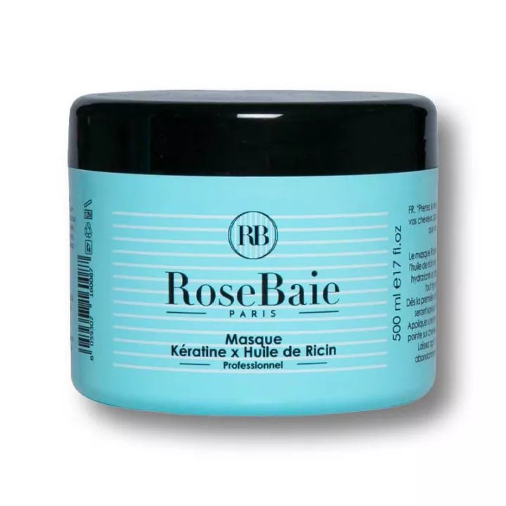 RoseBaie Masque Kératine & Huile de Ricin – 500 ml