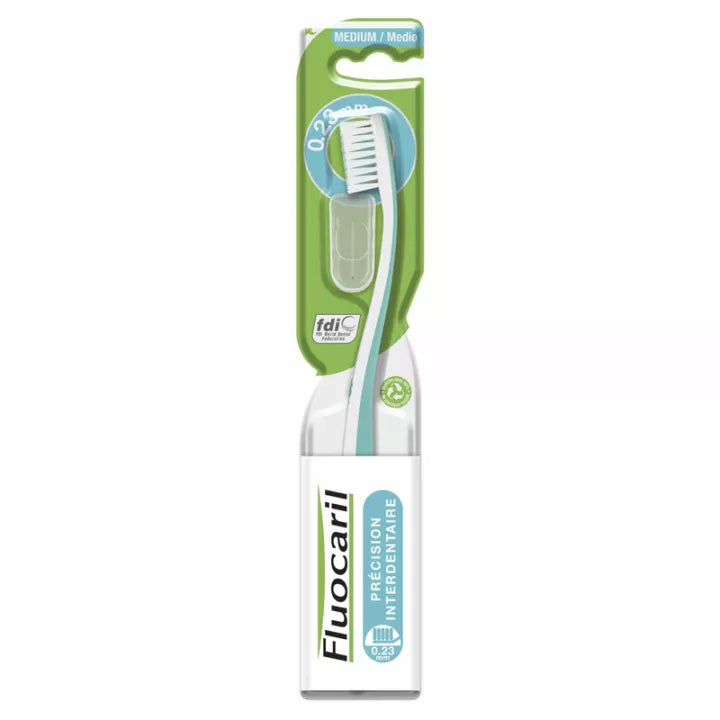 Fluocaril Brosse à Dents Précision Interdentaire Médium 23/100 Lot de 2