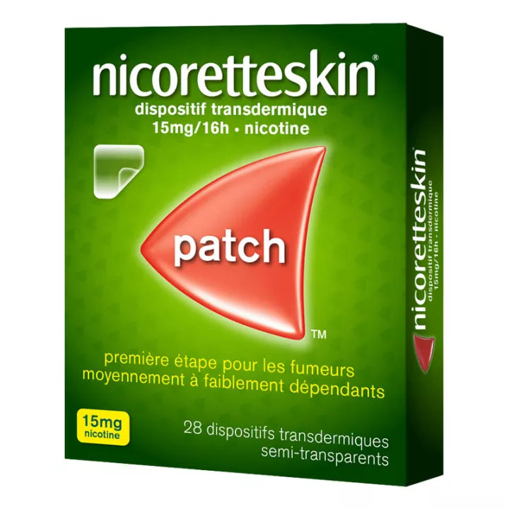 NicoretteSkin 15 mg/16 h Dispositif Transdermique x28