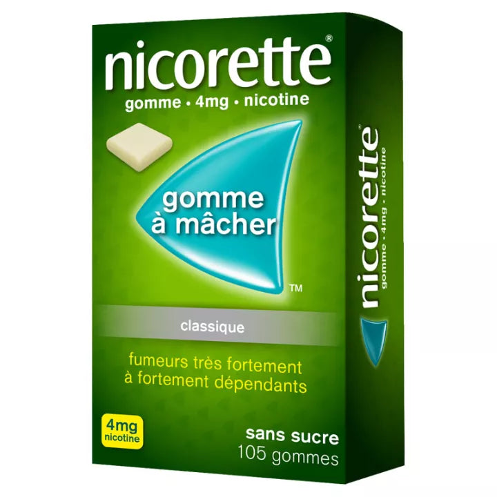 Nicorette 4 mg Gomme Sans Sucre x105