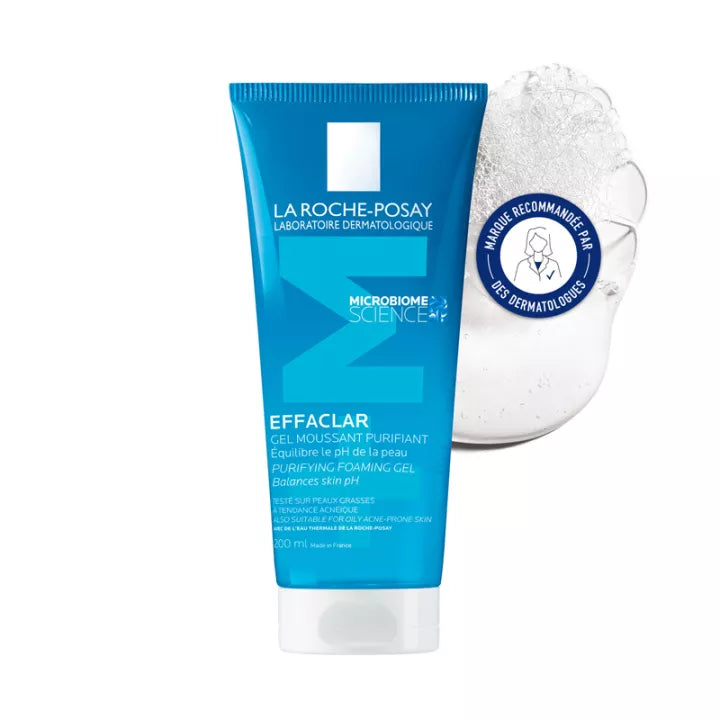 La Roche-Posay Effaclar Gel Moussant pour Peaux à Imperfections Tube 200 ml