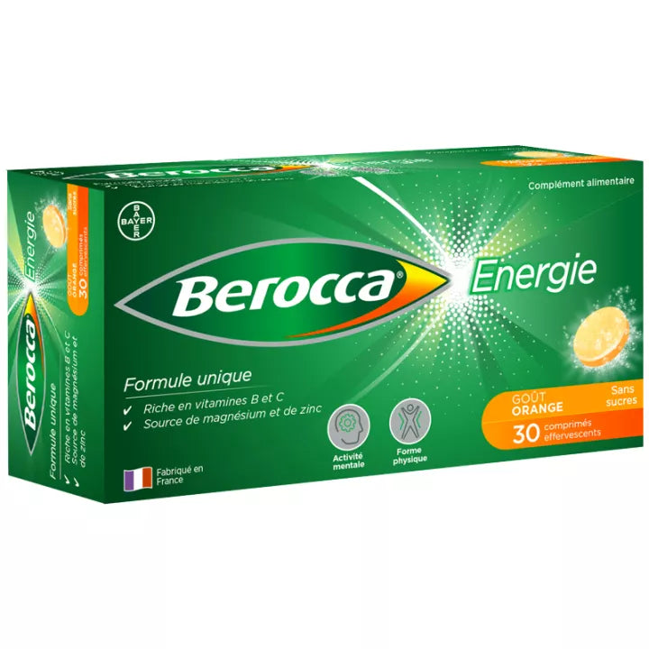 Berocca Énergie Cassis 30 comprimés effervescents