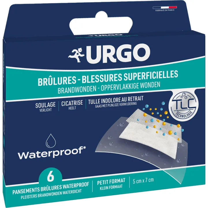 Urgo Brûlures Pansements Waterproof Petit Modèle x6