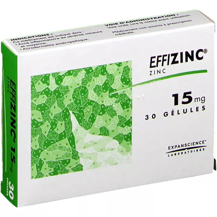 Effizinc 15 mg Gélules x60
