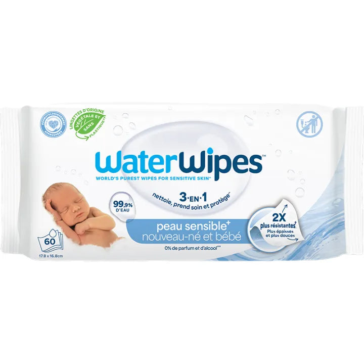 WaterWipes Lingettes Bébé Paquet x60