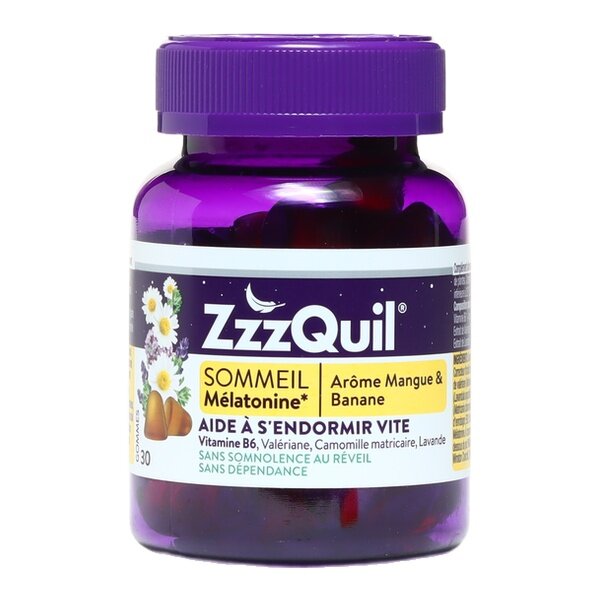 ZzzQuil Sommeil Mangue Banane Gommes x30
