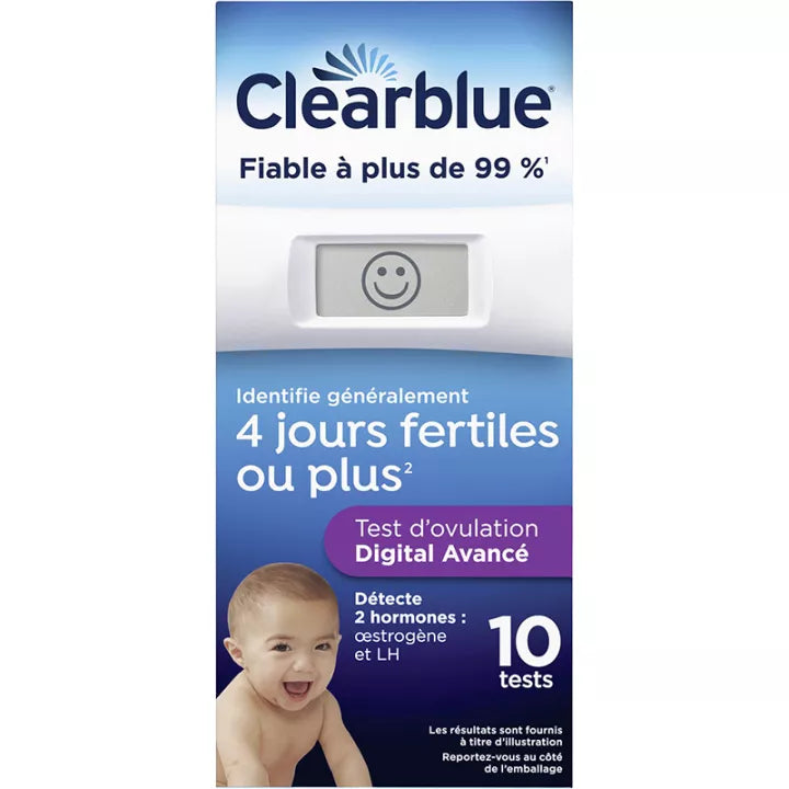 Clearblue Test d'Ovulation 2 Hormones x10