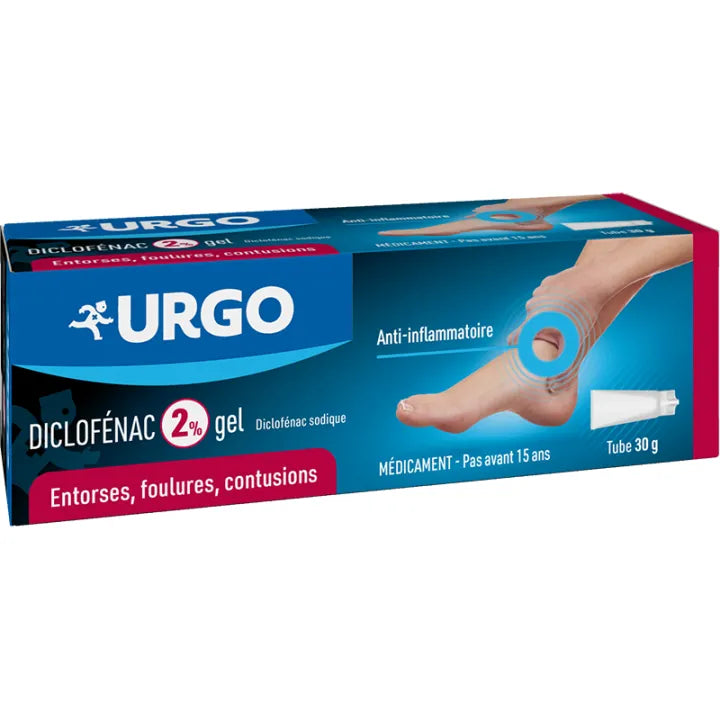 Diclofénac Urgo 2 % Gel Tube 30 g
