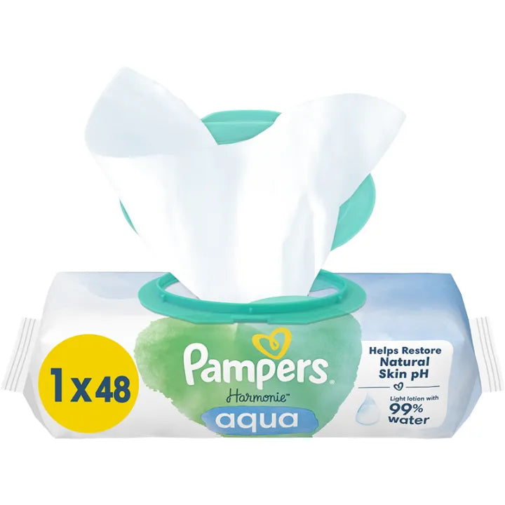 Pampers Lingettes Aqua Pure 0 % Paquet de 48