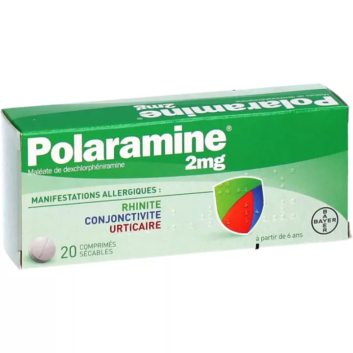 Polaramine 2 mg 20 comprimés sécables