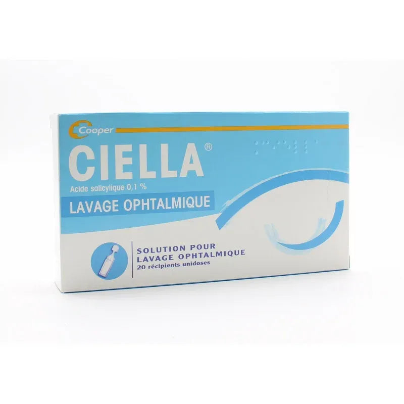 Ciella 0,1 % Solution Lavage Ophtalmique Unidoses x20