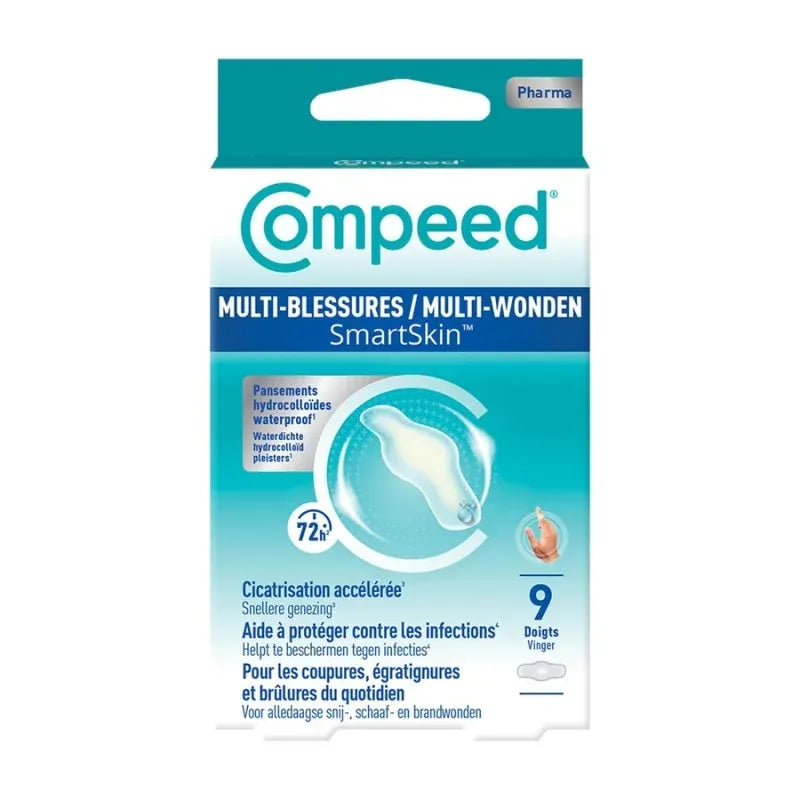 Compeed Multi-Blessure SmartSkin Pansements Doigts x9