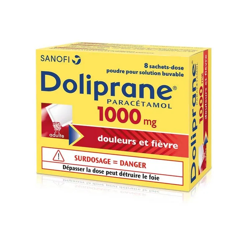 DOLIPRANE 1 000MG SACHET 8