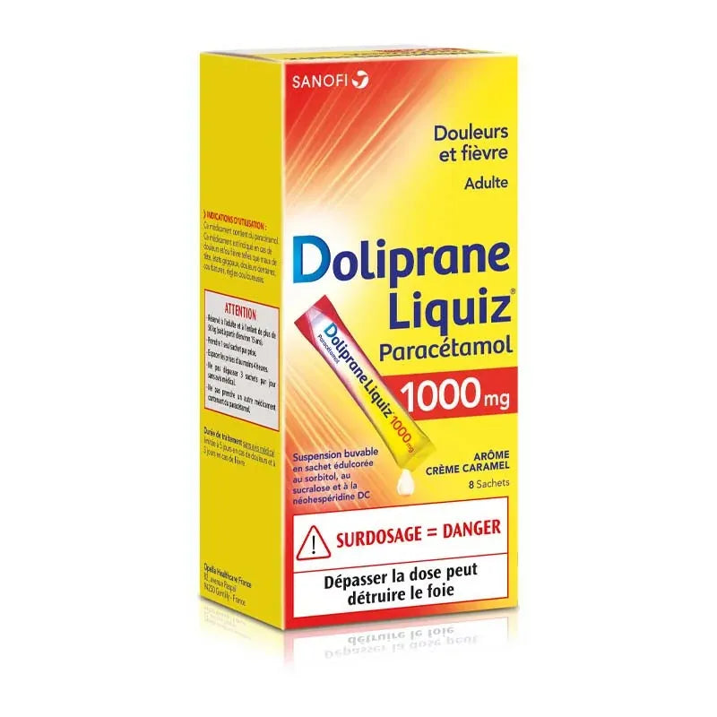 DOLIPRANELIQUIZ 1 000MG SACHET 8