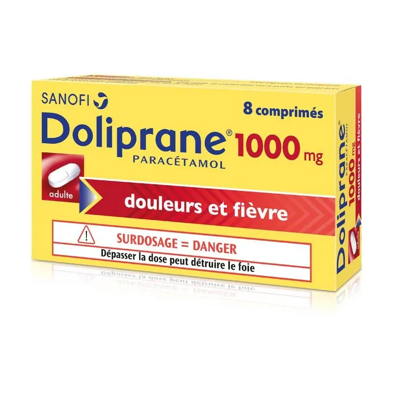 DOLIPRANE 1 000MG CPR 8