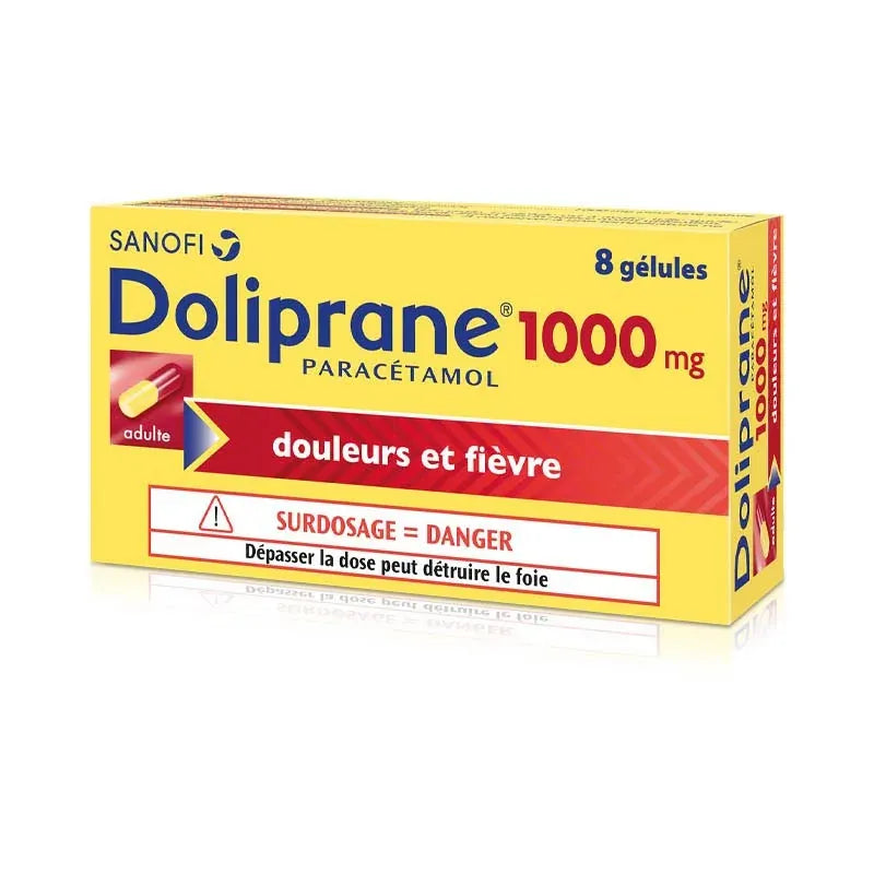 DOLIPRANE 1 000MG GELULE 8