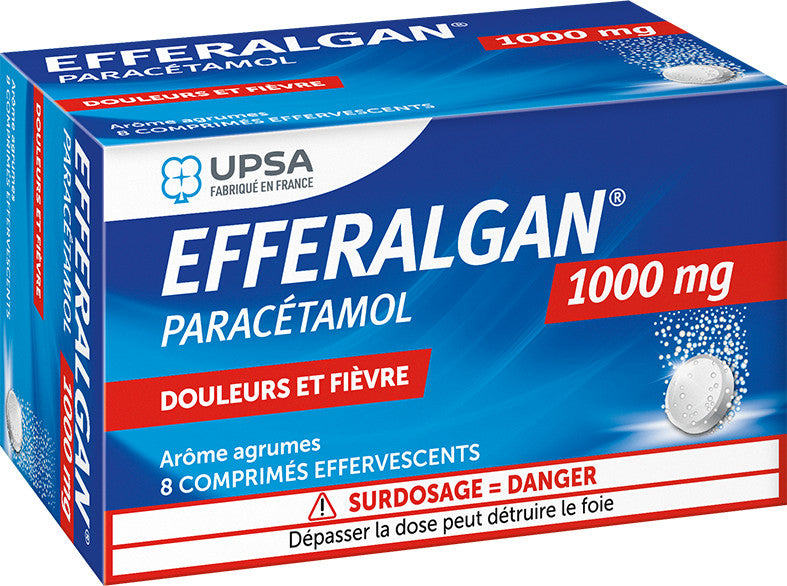 EFFERALGAN 1 000MG CPR EFF 8