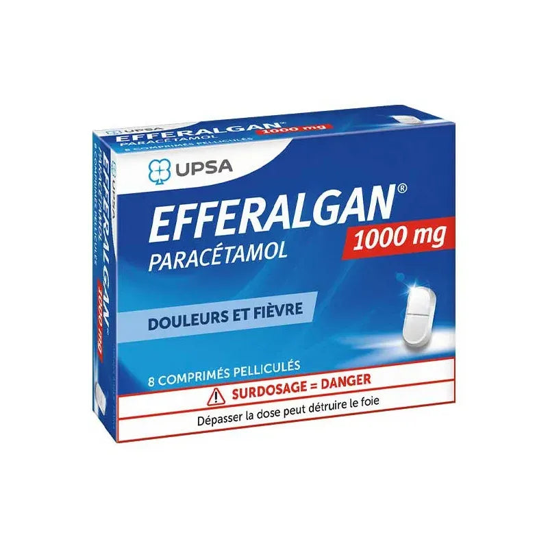 EFFERALGAN 1 000MG CPR 8