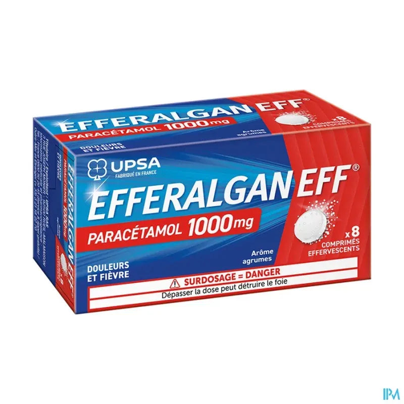 EFFERALGAN 1 000MG CPR EFF 8