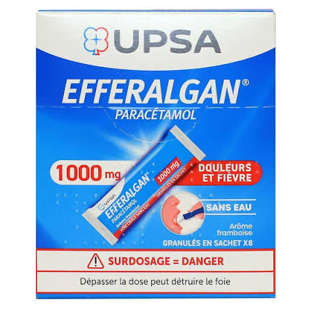 EFFERALGAN STIX 1000MG GRAN FRAM SACH8