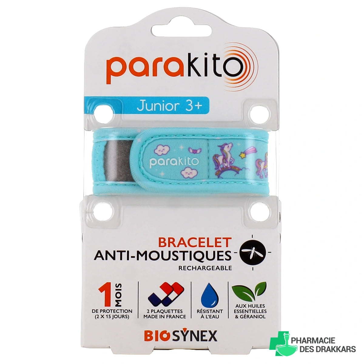 Parakito Bracelet Anti-Moustiques Rechargeable Junior Licorne