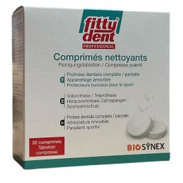 Fittydent Comprimés Nettoyants pour Prothèses Dentaires – 32 comprimés