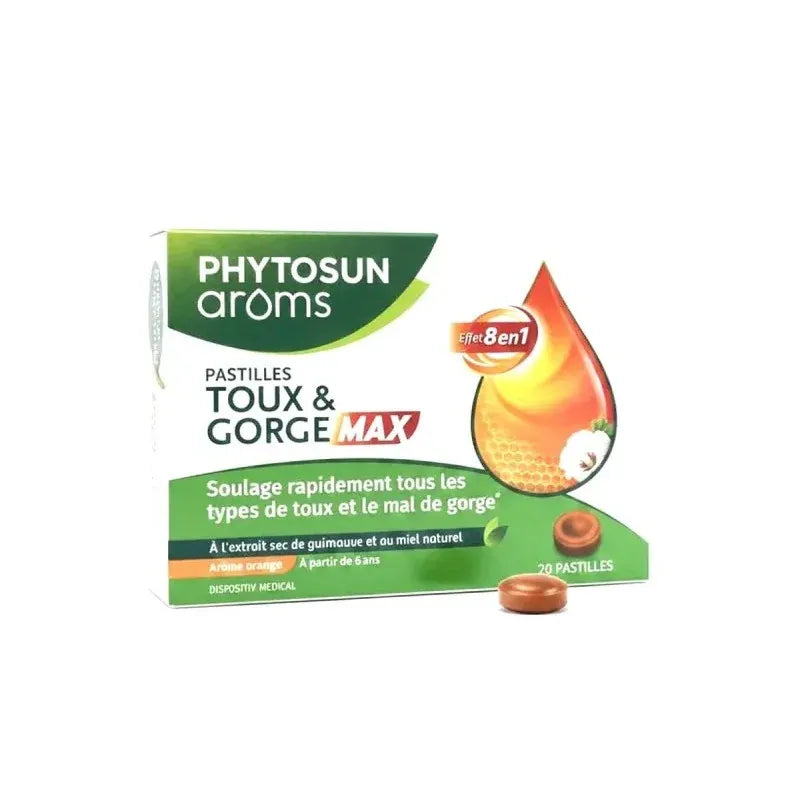 Phytosun Arôms Pastilles Toux et Gorge Max x20