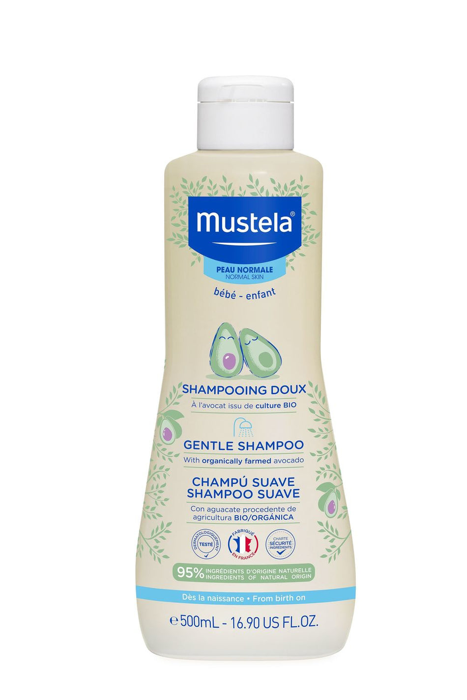 Mustela Bébé Shampooing Doux à l'Avocat 500 ml