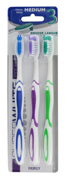 Superwhite Brush Brosses à Dents Medium – Lot de 3