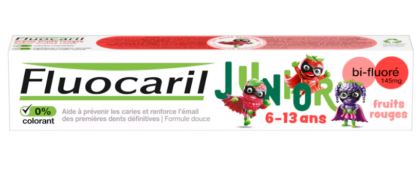 Fluocaril Junior Gel Dentifrice Fruits Rouges 75 ml