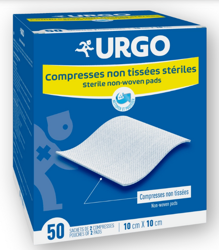 Urgo Compresses Stériles Non Tissées 7,5 x 7,5 cm x50