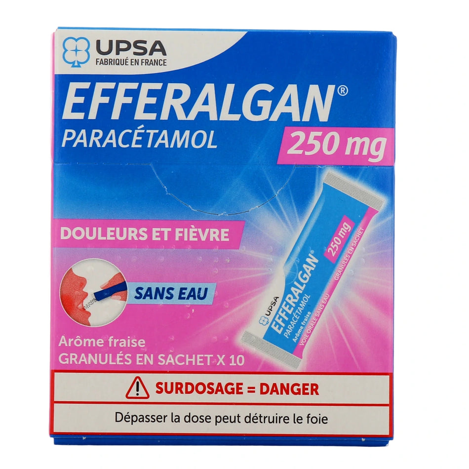 EFFERALGAN STIX 250MG GRAN FRAI SACH10