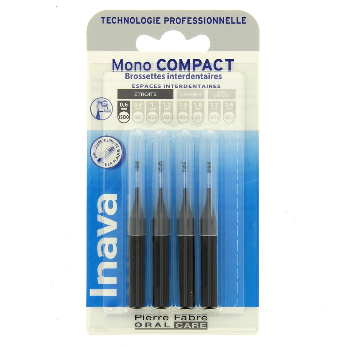Inava Mono-compact Brossettes Noir – 4 brossettes
