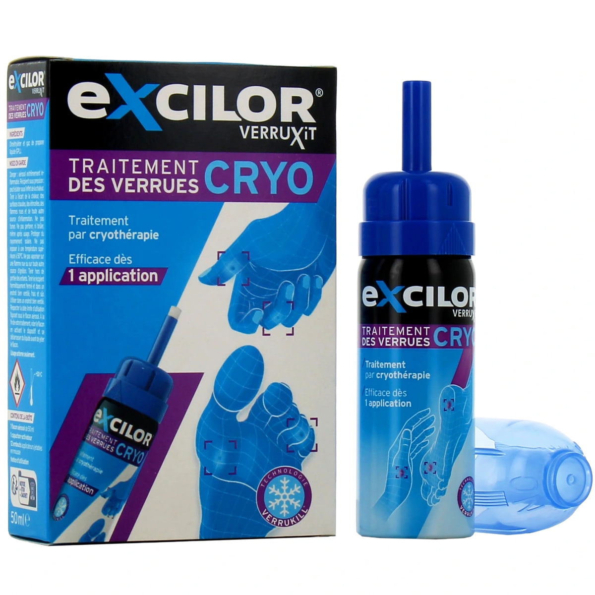 Excilor Verruxit Traitement des Verrues par Cryothérapie – 50 ml