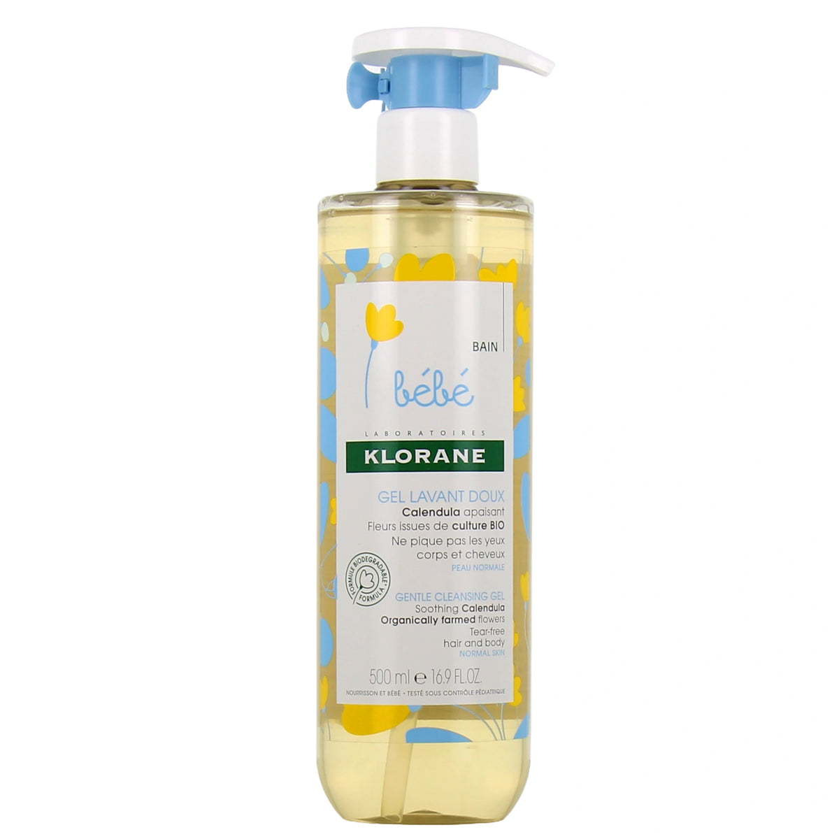 Klorane Bébé Gel Lavant Doux au Calendula – 500 ml