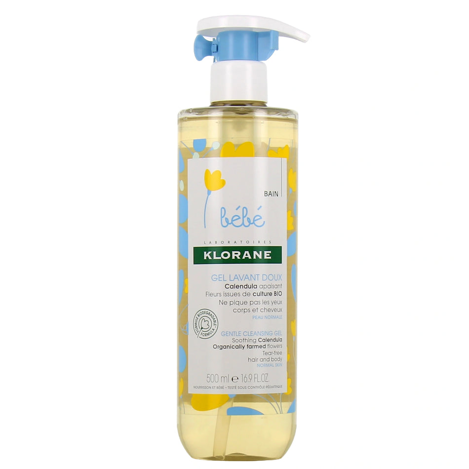 Klorane Bébé Gel Lavant Doux au Calendula – 500 ml