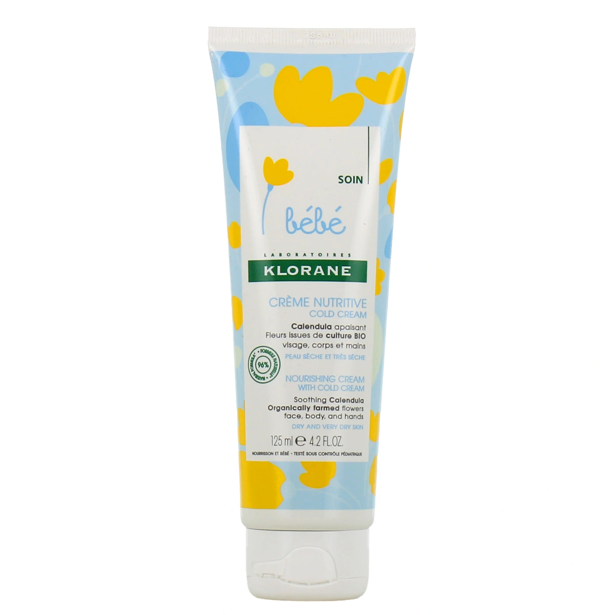 Klorane Bébé Crème Nutritive au Cold Cream et Calendula – 125 ml