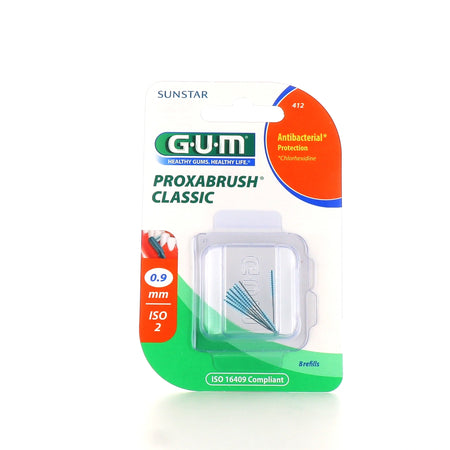 GUM Proxabrush Classic 412 Recharges Brossettes 0,9 mm – 8 brossettes